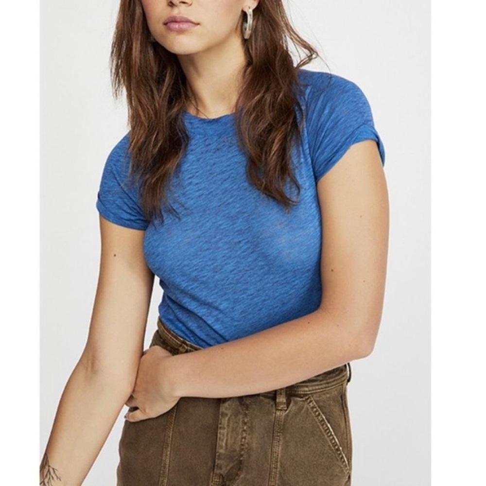 Free People We the Free Night Sky Tee Blue Boho